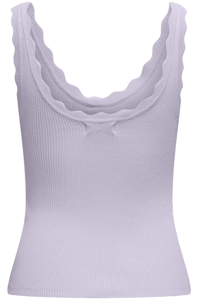 JDYNANNA S/L SCALLOP EDGE TOP KNT N 15290585 THISTLE